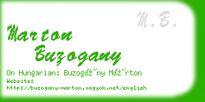 marton buzogany business card